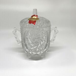 New‎ Anna Hutte Bleikristall 24% Lead Crystal Sugar / Candy Dish w/Lid